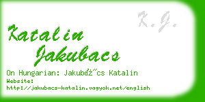 katalin jakubacs business card